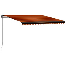 Toldo manual retráctil naranja y marrón 450x300 cm Toldo manual retráctil naranja y marrón 450x300 cm