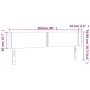 Hellgraues Samtkopfteil mit LED 203x16x78/88 cm von vidaXL, Kopf- und Fußteile - Ref: Foro24-3123162, Preis: 68,75 €, Rabatt: %
