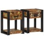 Armario de Noche 2 pcs 40 x 35 x 50 cm madera maciza reciclada