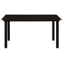 Set de comedor de jardín 5 pzas cuerda de algodón y acero negro
