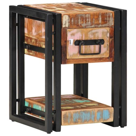 Armario de Noche 2 pcs 30 x 30 x 40 cm madera maciza reciclada
