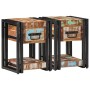 Armario de Noche 2 pcs 30 x 30 x 40 cm madera maciza reciclada