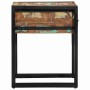 Mesa Auxiliar con cajón 40 x 40 x 50 cm madera maciza reciclada
