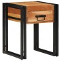 Mesa Auxiliar Marrón 40 x 40 x 50 cm madera maciza de acacia