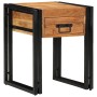 Mesa Auxiliar Marrón 40 x 40 x 50 cm madera maciza de acacia
