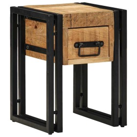 Mesa Auxiliar Marrón 30 x 30 x 40 cm madera maciza de mango