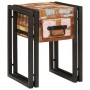 Mesa auxiliar 30 x 30 x 40 cm Madera recuperada maciza y metal