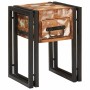 Mesa auxiliar 30 x 30 x 40 cm Madera recuperada maciza y metal