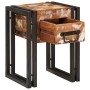 Mesa auxiliar 30 x 30 x 40 cm Madera recuperada maciza y metal