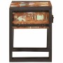 Mesa auxiliar 30 x 30 x 40 cm Madera recuperada maciza y metal