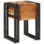Mesa auxiliar 30 x 30 x 40 cm Madera recuperada maciza y metal