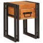 Mesa auxiliar 30 x 30 x 40 cm Madera de acacia sólida y metal
