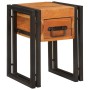 Mesa auxiliar 30 x 30 x 40 cm Madera de acacia sólida y metal