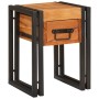 Mesa auxiliar 30 x 30 x 40 cm Madera de acacia sólida y metal