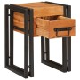 Mesa auxiliar 30 x 30 x 40 cm Madera de acacia sólida y metal