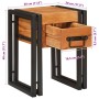 Mesa auxiliar 30 x 30 x 40 cm Madera de acacia sólida y metal