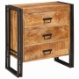 Vitrina con cajón Marrón 66 x 33 x 70 cm madera maciza de mango