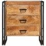 Vitrina con cajón Marrón 66 x 33 x 70 cm madera maciza de mango