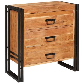 Vitrina Marrón 66 x 33 x 70 cm madera maciza de acacia
