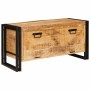 Armario para Zapatos con estante Marrón madera maciza de mango