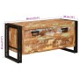 Armario para Zapatos con estante Marrón madera maciza reciclada