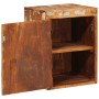 Mesa de Noche Marrón 35 x 33 x 48 cm madera sólida recuperada