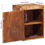 Mesa de Noche Marrón 35 x 33 x 48 cm madera sólida recuperada