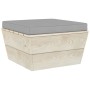 Muebles de jardín de palets 4 pzas y cojines madera de abeto