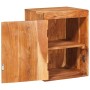 Mesa de Noche 2 pcs Marrón Madera Sólida de Acacia