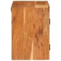 Mesa de Noche 2 pcs Marrón Madera Sólida de Acacia