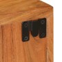 Mesa de Noche 2 pcs Marrón Madera Sólida de Acacia