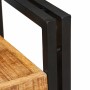 Mesa de Noche Marrón y negro Madera de mango maciza