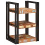 Mesa de Noche 2 pcs Marrón y negro madera sólida recuperada
