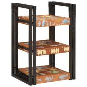 Mesa de Noche 2 pcs Marrón y negro madera sólida recuperada