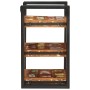 Mesa de Noche 2 pcs Marrón y negro madera sólida recuperada