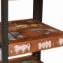 Mesa de Noche 2 pcs Marrón y negro madera sólida recuperada