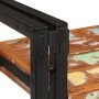 Mesa de Noche 2 pcs Marrón y negro madera sólida recuperada