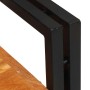 Mesa de Noche 2 pcs Marrón y negro Madera Sólida de Acacia