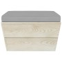 Muebles de jardín de palets 7 piezas y cojines madera de abeto