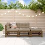 3-piece garden sofa set with honey brown wooden cushions by vidaXL, Garden sets - Ref: Foro24-3186035, Price: 326,12 €, Disco...