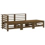 3-piece garden sofa set with honey brown wooden cushions by vidaXL, Garden sets - Ref: Foro24-3186035, Price: 326,12 €, Disco...