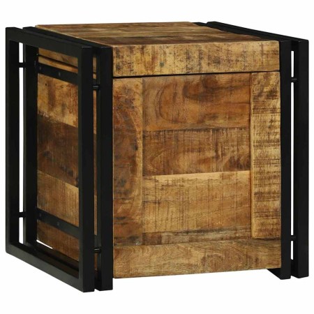 Caja de Almacenamiento 40 x 40 x 40 cm madera maciza de mango
