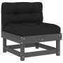 Gartenmöbel-Set 4-teilig und graue Massivholzkissen von vidaXL, Gartensets - Ref: Foro24-3186013, Preis: 397,90 €, Rabatt: %