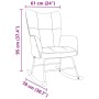 Silla mecedora de tela color crema