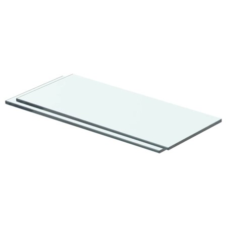 Estantes 2 unidades panel de vidrio transparente 40x12 cm