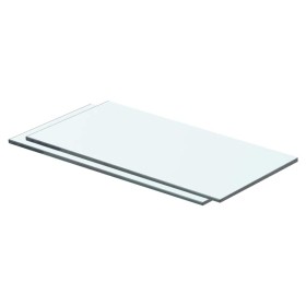 Estantes 2 unidades panel de vidrio transparente 40x15 cm