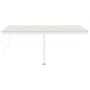Toldo de pie automático crema 500x300 cm