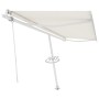 Toldo de pie automático crema 500x300 cm