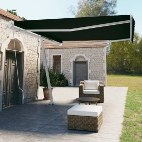 Toldo de pie retráctil manual gris antracita 450x350 cm Toldo de pie retráctil manual gris antracita 450x350 cm