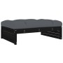 Gartenmöbel-Set 2 Stück und Kissen aus massivem Holz schwarz von vidaXL, Gartensets - Ref: Foro24-3186134, Preis: 383,24 €, R...